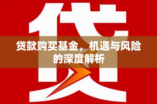 肇东贷款购买基金，机遇与风险的深度解析
