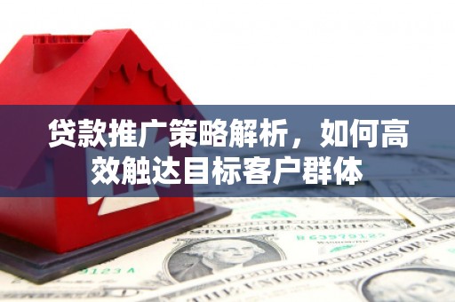 肇东贷款推广策略解析，如何高效触达目标客户群体