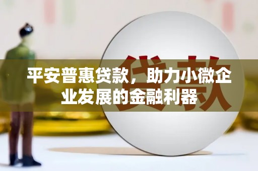 肇东平安普惠贷款，助力小微企业发展的金融利器
