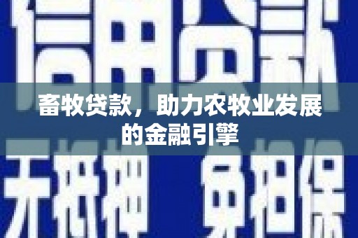 肇东畜牧贷款，助力农牧业发展的金融引擎