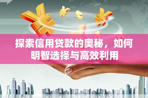 肇东探索信用贷款的奥秘，如何明智选择与高效利用