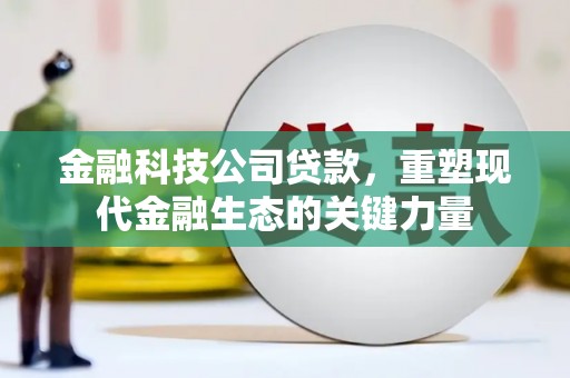 肇东金融科技公司贷款，重塑现代金融生态的关键力量