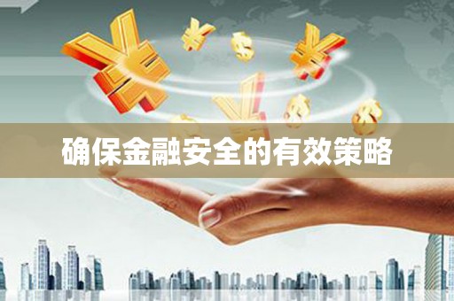 肇东确保金融安全的有效策略