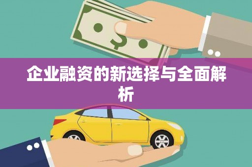 肇东企业融资的新选择与全面解析