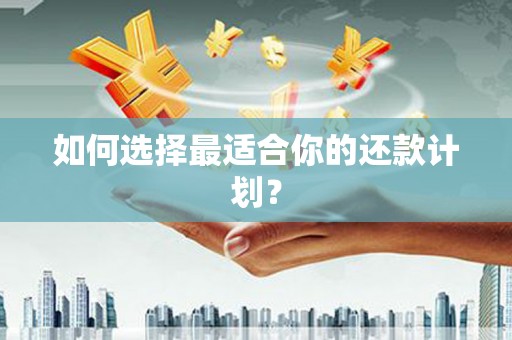 肇东如何选择最适合你的还款计划？